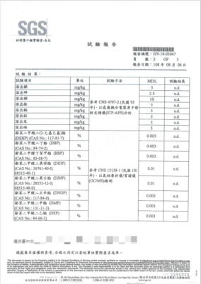 台中市SGS式檢報告