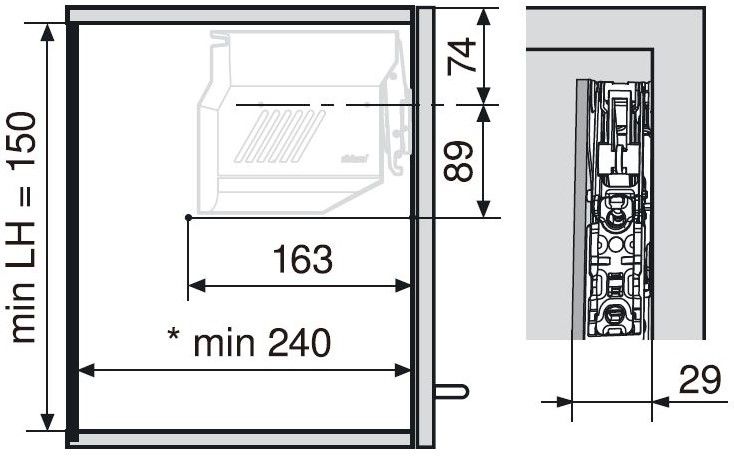 BLUM HK-S / HK 無鉸鏈上掀 (輕型/中重型/重型):圖片 3