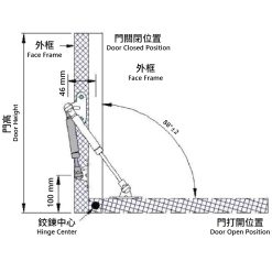 德國STABILUS 下掀緩降氣壓棒TF08-L300