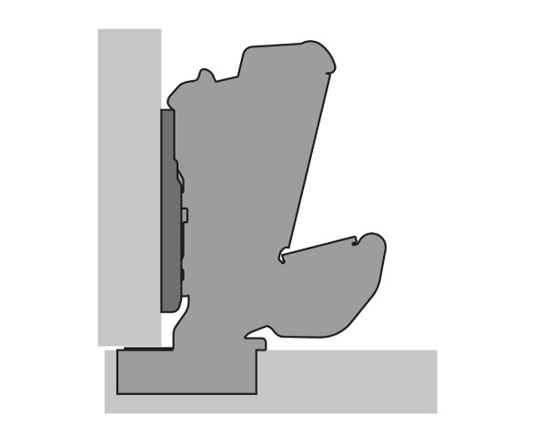 德國 Hettich 海蒂詩 Sensys 8657i 165°大角度緩衝鉸鏈 曜石黑:圖片 2