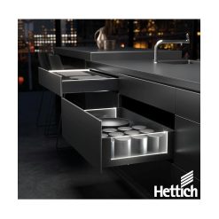 德國 Hettich 海蒂詩 AvanTech YOU艾菈薄抽-LED玻璃側牆抽