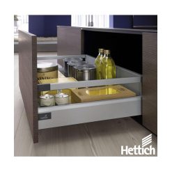 德國 Hettich 海蒂詩 ArciTech艾德鋁抽-中高抽 【 銀色】