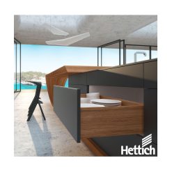 德國 Hettich 海蒂詩 Quadro V6隱藏式緩衝木抽滑軌
