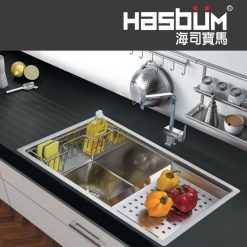 HASBUM 海司寶馬進口304不鏽鋼-壓紋2D手工水槽 F2D660