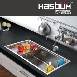 HASBUM 海司寶馬進口304不鏽鋼-壓紋2D手工水槽 F2D760