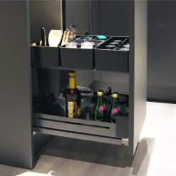 瑞士PEKA 多功能連動收納架Kitchen Tower；鐵灰；門板式